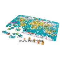 Hape A világ körül puzzle és társasjáték