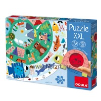 Állati bújócska szárazon és vízen- Vidám felfedező XXL puzzle, GOULA