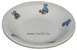 Macikás gyermek porcelán étkészlet bögrével