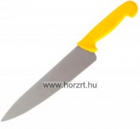 Szakács kés, 25 cm, sárga nyéllel