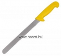 Kenyérvágó kés, 20 cm penge, sárga nyéllel