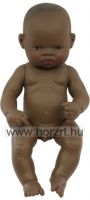Néger lány hajas baba - fürdethető 37 cm - NINES