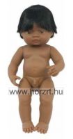 Ázsiai baba, fiú, hajas 38 cm  12 hó+
