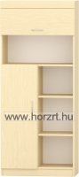 Irodabútor - Kombinált alacsony szekrény, fiókos, 80x40x122 cm