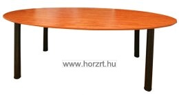 Emese juhar téglalap asztal- narancs fém lábbal 58cm