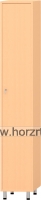 Színes öltözőszekrény - 6 ajtóval, polcos és akasztós 66x50x180 cm