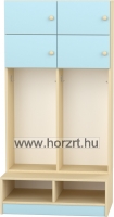 Színes kisszekrény - 3 ajtóval, 30x40x100 cm