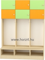 Ajtó -kicsi Komfort gyermeköltözőhöz, 23,9x25,6 cm - íves, narancs