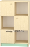 Komfort szekrény  III. - 6 fakkos -mozaik ajtós - pasztellzöld