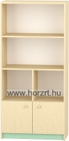 Irodabútor - Ajtós magas szekrény, akasztós, 80x40x190 cm