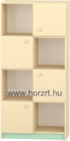 Komfort szekrény  IV. - 8 fakkos - mozaik ajtós - pasztellzöld