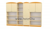 Komfort szekrény II. - 4 fakkos- felül ajtós pasztellzöld