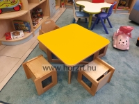 Gyermek pad - narancs - 90x35x35 cm, ülésmagasság 20 cm