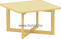 Emese juhar téglalap asztal - bézs fém lábbal 52 cm