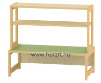 Bölcsődei téglalap asztal, állítható magasságú, 120x67x40-46 cm, lekerekített sarkokkal, élekkel ABS élzárással