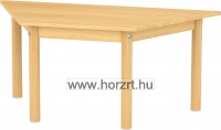 Trapéz asztal bükkfából<br>112x53 cm<br>40 cm magas