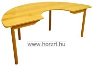 Emese juhar téglalap asztal - sárga fém lábbal 52 cm
