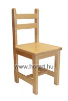 Lili szék, 34 cm magas, piros támlával és ülőkével-rakásolható