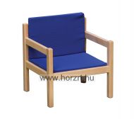 Lili szék, 34 cm magas, kék támlával és ülőkével-rakásolható