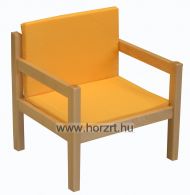 Szivacs kanapé narancs színben - 26 cm-es ülésmagassággal