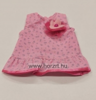 Babaruha - Bársony kötényruha, kicsi, 24-32 cm-es babákra