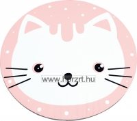 Puhasarok - Rózsaszín-fehér cica tipegőmatrac