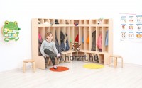 Szivárvány gyereköltözőszekrény  - 3 személyes -ovis ülésmagasság