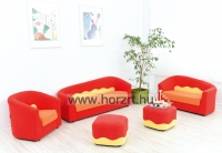 Pihenő kanapé -3 személyes-piros
