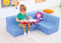 Szivacs kanapé világoskék színben - 31 cm-es ülésmagassággal