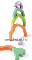 Hape Elefánt piramis - Montessori építő 24 hó+