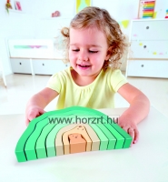 Hape Jegesmedve piramis - Montessori építő 24 hó+