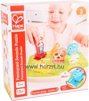 Hape Hangoskodó állatok-puzzle - 12 hó+