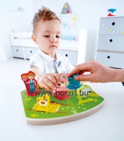 Hape Hangoskodó állatok-puzzle - 12 hó+