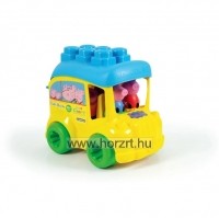 Clemmy - Peppa Malac busz<br>játékszett puha építőkockákkal - 18 hó+