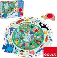 Állati bújócska szárazon és vízen- Vidám felfedező XXL puzzle, GOULA