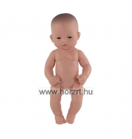 Ázsiai baba - lány, kopasz, fürdethető, 32 cm 12 hó+