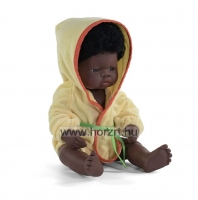 Afrikai baba - fiú, hajas, fürdethető, 38 cm 12 hó+