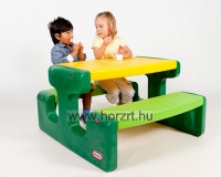 Piknik asztal zöld-sárga színben- Little Tikes