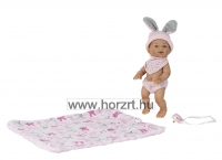 Csecsemő baba,kopasz,lány 26 cm