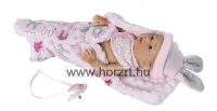 Csecsemő baba,kopasz,lány 26 cm