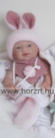 Lány baba rózsaszín szettben - fürdethető, 26 cm 24 hó+