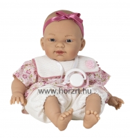 Csecsemő baba, rózsaszín ruhában, 26 cm 24 hó+