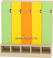 Ajtó -kicsi Komfort gyermeköltözőhöz, 23,9x25,6 cm - íves, narancs