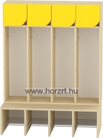 Ajtó -kicsi Komfort gyermeköltözőhöz, 23,9x25,6 cm - íves, sárga