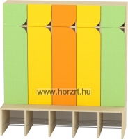 Ajtó -kicsi Komfort gyermeköltözőhöz, 23,9x25,6 cm - íves, sárga
