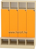 Ajtó -nagy Komfort gyermeköltözőhöz, 80,3x25,6 cm - íves, narancs