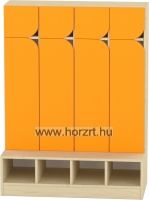 Ajtó -nagy Komfort gyermeköltözőhöz, 80,3x25,6 cm - íves, narancs