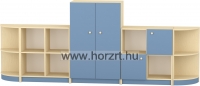 Komfort szekrény  II. - 4 fakkos -acélkék