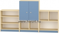 Komfort szekrény  II. - 2 fakkos -polcos - acélkék