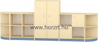 Komfort szekrény  III. - 3 polcos -teliajtós -acélkék